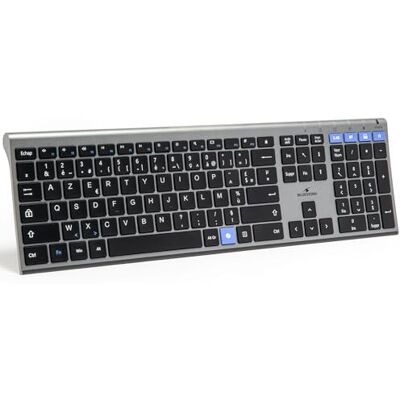 Bluestork KB Grapheme bezprzewodowa klawiatura z możliwością ładowania, połączenia 2,4 GHz i Bluetooth, ultracienka, bateria 110H, AZERTY FR, cicha klawiatura, 12 skrótów i klawisz Copilot Windows Bluestork KB Grapheme bezprzewodowa klawiatura z możliwością ładowania, połączenia 2,4 GHz i Bluetooth, ultracienka, bateria 110H, AZERTY FR, cicha klawiatura, 12 skrótów i klawisz Copilot Windows