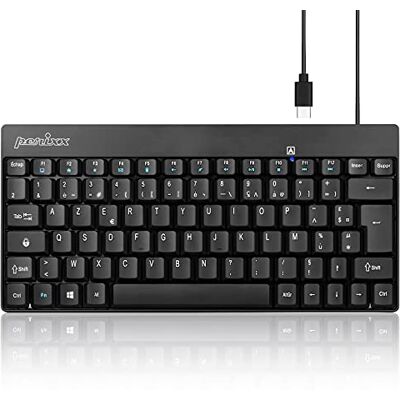 Perixx PERIBOARD-422 FR, AZERTY USB-C Mini klawiatura przewodowa czarna Perixx PERIBOARD-422 FR, AZERTY USB-C Mini klawiatura przewodowa czarna