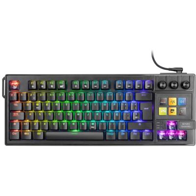 Mars Gaming MK-MASTER, Klawiatura Mechaniczna TKL, 79 Klawiszy, RGB Chroma, SmartDeck LCD 6 Klawiszy i Wsparcie GIF, 3 Knobs, Switches Hot-Swap HAIMU RED, Gasket-Mount, 1000Hz, Hiszpański, Czarny Mars Gaming MK-MASTER, Klawiatura Mechaniczna TKL, 79 Klawiszy, RGB Chroma, SmartDeck LCD 6 Klawiszy i Wsparcie GIF, 3 Knobs, Switches Hot-Swap HAIMU RED, Gasket-Mount, 1000Hz, Hiszpański, Czarny