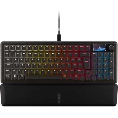 Corsair VANGUARD 96 mechaniczna klawiatura do gier z przewodem – układ 96%, przełączniki liniowe MLX Plasma, odpytywanie 8000 Hz, wyświetlacz LCD, wirtualna stream Deck, SOCD Flashtap, QWERTY IT Corsair VANGUARD 96 mechaniczna klawiatura do gier z przewodem – układ 96%, przełączniki liniowe MLX Plasma, odpytywanie 8000 Hz, wyświetlacz LCD, wirtualna stream Deck, SOCD Flashtap, QWERTY IT