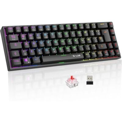 THE G-LAB Keyz Titanium WL 65% bezprzewodowa klawiatura mechaniczna QWERTY z Ñ THE G-LAB Keyz Titanium WL 65% bezprzewodowa klawiatura mechaniczna QWERTY z Ñ