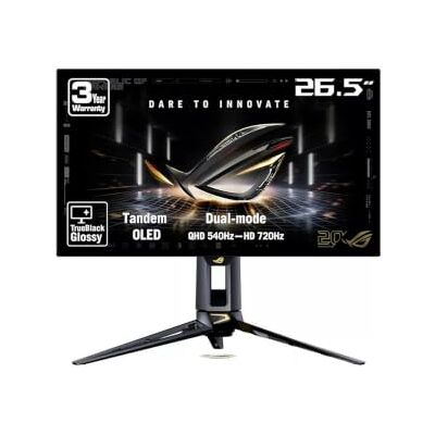 Asus ROG Swift PG27AQWP-G 27" QHD 540 Hz tandem OLED monitor gamingowy Dual Mode FHD 720 Hz, OLED Care Pro, TrueBlack Glossy, G-SYNC, czujnik Neo Proximity, 0,02 ms, DisplayHDR 500, do PS5 Asus ROG Swift PG27AQWP-G 27" QHD 540 Hz tandem OLED monitor gamingowy Dual Mode FHD 720 Hz, OLED Care Pro, TrueBlack Glossy, G-SYNC, czujnik Neo Proximity, 0,02 ms, DisplayHDR 500, do PS5