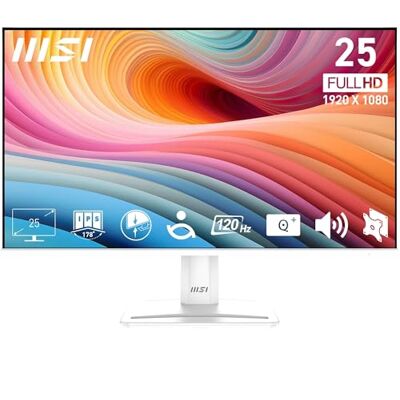 MSI PRO MP251W E2 24,5-calowy ekran biurowy Full HD panel IPS 1920 x 1080, cienka ramka z 4 stron, 120 Hz, komfort widzenia, wbudowane głośniki, regulacja nachylenia HDMI 2.0b, DP 1.4, MSI PRO MP251W E2 24,5-calowy ekran biurowy Full HD panel IPS 1920 x 1080, cienka ramka z 4 stron, 120 Hz, komfort widzenia, wbudowane głośniki, regulacja nachylenia HDMI 2.0b, DP 1.4,