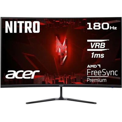 Acer Nitro ED320QRS3biipfx, 31,5" FullHD VA zakrzywiony ekran PC, 180Hz (1920x1080, 16:9, AMD FreeSync Premium, 1ms (VRB), 250Nits, 2xHDMI 2.0/1xDP 1.4) Monitor PC, kolor czarny Acer Nitro ED320QRS3biipfx, 31,5" FullHD VA zakrzywiony ekran PC, 180Hz (1920x1080, 16:9, AMD FreeSync Premium, 1ms (VRB), 250Nits, 2xHDMI 2.0/1xDP 1.4) Monitor PC, kolor czarny