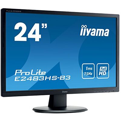 IIYAMA ProLite E2483HS-B3 61 cm (24 cale) monitor LED Full-HD (VGA, HDMI, DisplayPort) czarny IIYAMA ProLite E2483HS-B3 61 cm (24 cale) monitor LED Full-HD (VGA, HDMI, DisplayPort) czarny