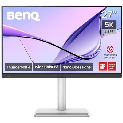 BenQ MA270S Monitor 27 cali 5K 5120 x 2880 Nano Gloss dla twórców Mac, Thunderbolt 4 96 W/15 W, kolor Mac, Daisy Chain, KVM, regulacja jasności i głośności na Macu, regulacja wysokości i nachylenia BenQ MA270S Monitor 27 cali 5K 5120 x 2880 Nano Gloss dla twórców Mac, Thunderbolt 4 96 W/15 W, kolor Mac, Daisy Chain, KVM, regulacja jasności i głośności na Macu, regulacja wysokości i nachylenia