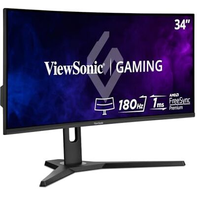 ViewSonic VX3418-2KPC zakrzywiony monitor gamingowy, 86,4 cm (34"), (UWQHD, Adaptive Sync, 1 ms, 144 Hz, HDMI, DP, niskie wejście, głośnik, regulacja wysokości), kolor czarny ViewSonic VX3418-2KPC zakrzywiony monitor gamingowy, 86,4 cm (34"), (UWQHD, Adaptive Sync, 1 ms, 144 Hz, HDMI, DP, niskie wejście, głośnik, regulacja wysokości), kolor czarny