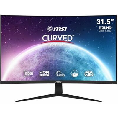 MSI G321CUV Zakrzywiony ekran PC do gier 31,5" UHD Panel VA 1500R, 3840x2160, 60Hz / 4ms, 16:9, Adaptive-Sync DisplayPort 1.2a, HDMI 2.0b MSI G321CUV Zakrzywiony ekran PC do gier 31,5" UHD Panel VA 1500R, 3840x2160, 60Hz / 4ms, 16:9, Adaptive-Sync DisplayPort 1.2a, HDMI 2.0b