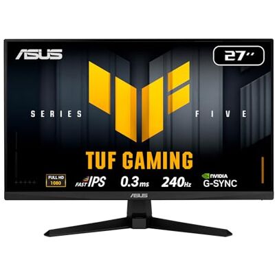 Asus TUF VG279QM5A Gaming Monitor 27", Full HD, Fast-IPS, 240 Hz, 0,3ms, G-Sync, FreeSync Premium, ELMB Sync, 99% sRGB, DisplayWidget Center, Gaming AI Asus TUF VG279QM5A Gaming Monitor 27", Full HD, Fast-IPS, 240 Hz, 0,3ms, G-Sync, FreeSync Premium, ELMB Sync, 99% sRGB, DisplayWidget Center, Gaming AI