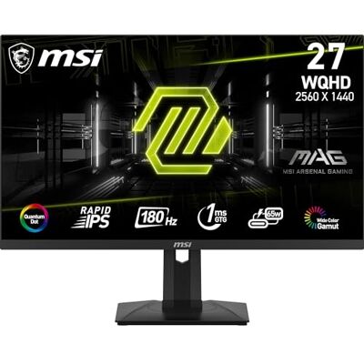 MSI MAG 274QRF QD E2 27-calowy ekran do gier WQHD Rapid IPS Quantum Dot 2560 x 1440, 180 Hz / 1ms, gama kolorów sRGB 120%, DisplayHDR 400 DP 1.4a, HDMI 2.0b, USB Type-C MSI MAG 274QRF QD E2 27-calowy ekran do gier WQHD Rapid IPS Quantum Dot 2560 x 1440, 180 Hz / 1ms, gama kolorów sRGB 120%, DisplayHDR 400 DP 1.4a, HDMI 2.0b, USB Type-C