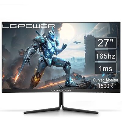 LC-Power LC-M27-FHD-165-C gamingowy monitor 27" zakrzywiony wyświetlacz Full HD 16:9, 4ms, VA, 2*HDMI, DP, 165Hz czarny LC-Power LC-M27-FHD-165-C gamingowy monitor 27" zakrzywiony wyświetlacz Full HD 16:9, 4ms, VA, 2*HDMI, DP, 165Hz czarny