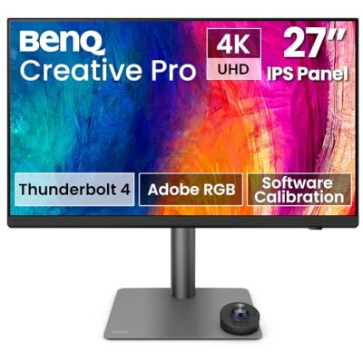 BenQ PD2732U 68.6 cm 4K Thunderbolt 4 (90W) designerski monitor, 99% Abobe RGB/Display P3, 100% sRGB/Rec.709, Daisy Chain, kalibracja oprogramowania, KVM, regulacja wysokości, do przepływów pracy BenQ PD2732U 68.6 cm 4K Thunderbolt 4 (90W) designerski monitor, 99% Abobe RGB/Display P3, 100% sRGB/Rec.709, Daisy Chain, kalibracja oprogramowania, KVM, regulacja wysokości, do przepływów pracy