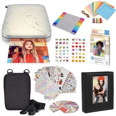 HP Sprocket Select zestaw startowy przenośnej drukarki fotograficznej do urządzeń z systemem Android i iOS (Biały) HP Sprocket Select zestaw startowy przenośnej drukarki fotograficznej do urządzeń z systemem Android i iOS (Biały)