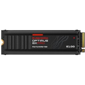 SanDisk Optimus GX PRO 8100 PCIe 5 NVMe SSD z radiatorem 4 TB (prędkości odczytu/zapisu sekwencyjnego do 14 900/14 000 MB/s, TLC 3D CBA NAND, do 2 400 TBW) SanDisk Optimus GX PRO 8100 PCIe 5 NVMe SSD z radiatorem 4 TB (prędkości odczytu/zapisu sekwencyjnego do 14 900/14 000 MB/s, TLC 3D CBA NAND, do 2 400 TBW)