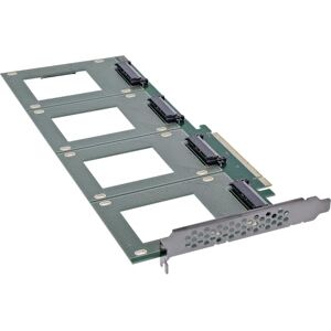 InLine PCI Express karta do 4X wewnętrznego U.2 NVMe SFF-8639 Bifurcation, PCIe x16, 76660R InLine PCI Express karta do 4X wewnętrznego U.2 NVMe SFF-8639 Bifurcation, PCIe x16, 76660R