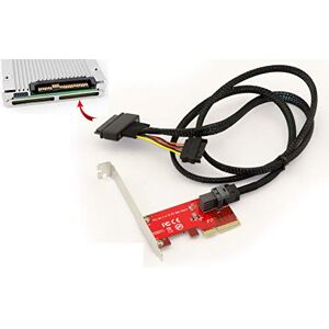 KALEA-INFORMATIQUE Karta kontrolera PCIe x4 dla dysków SSD U.2 NVMe (U2 68Pin SFF-8639) z kablem o długości 1 m, wspornikami o niskim i wysokim profilu KALEA-INFORMATIQUE Karta kontrolera PCIe x4 dla dysków SSD U.2 NVMe (U2 68Pin SFF-8639) z kablem o długości 1 m, wspornikami o niskim i wysokim profilu