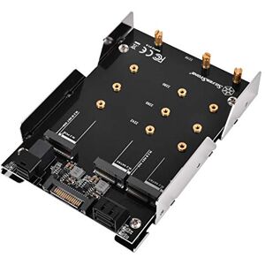 Silverstone SST-SDP12-3.5 Zoll für 2x M.2 SATA und 1x M.2 NVMe SSD Mounting Adapter Bracket Silverstone SST-SDP12-3.5 Zoll für 2x M.2 SATA und 1x M.2 NVMe SSD Mounting Adapter Bracket