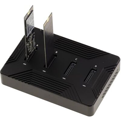 KALEA-INFORMATIQUE Dwuprotokołowa stacja dokująca na 4 dyski SSD M2 NVMe lub SATA z interfejsem USB3.2 Gen2x1 10 Gbit/s o pojemności 8 TB x4 KALEA-INFORMATIQUE Dwuprotokołowa stacja dokująca na 4 dyski SSD M2 NVMe lub SATA z interfejsem USB3.2 Gen2x1 10 Gbit/s o pojemności 8 TB x4