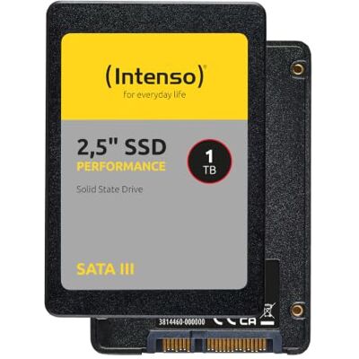 Intenso Wewnętrzny dysk SSD SATA III Performance 2,5", 1 TB, 550 MB/s, czarny, dysk twardy Intenso Wewnętrzny dysk SSD SATA III Performance 2,5", 1 TB, 550 MB/s, czarny, dysk twardy