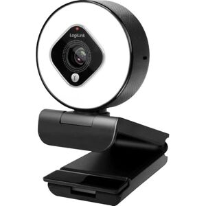 LogiLink UA0384 kamera internetowa Full HD USB, 76°, podwójny mikrofon, autofokus, światło pierścieniowe, statyw, czarna LogiLink UA0384 kamera internetowa Full HD USB, 76°, podwójny mikrofon, autofokus, światło pierścieniowe, statyw, czarna