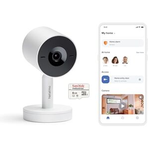 Netatmo Inteligentna Kamera Advance Wewnętrzna z AI Rozpoznawanie Twarzy, Dwukierunkowy Dźwięk, Kąt Widzenia 130°, 2K HDR, 30 kl./s, Zoom X16, 2x SD Biały Netatmo Inteligentna Kamera Advance Wewnętrzna z AI Rozpoznawanie Twarzy, Dwukierunkowy Dźwięk, Kąt Widzenia 130°, 2K HDR, 30 kl./s, Zoom X16, 2x SD Biały