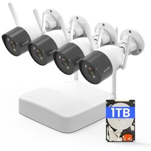 Tenda 2K WiFi Surveillance Kit 4X 3MP Zewnętrzna Kolorowa Kamera Noktowizyjna IP z Rejestratorem NVR 4CH 1TB, Łatwa Instalacja Bez Przewodów, Alarm Ruchu, K4W-3TC-1T Tenda 2K WiFi Surveillance Kit 4X 3MP Zewnętrzna Kolorowa Kamera Noktowizyjna IP z Rejestratorem NVR 4CH 1TB, Łatwa Instalacja Bez Przewodów, Alarm Ruchu, K4W-3TC-1T