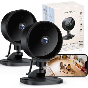 Surfola Kamera Wewnętrzna WiFi, 1080P FHD Kamera do Monitoringu Domu dla Dziecka/Zwierząt, Detekcja AI, Tryb Nocny, Dwukierunkowe Audio, Aplikacja, Współpracuje z Alexa & Google Home, 2 sztuki Surfola Kamera Wewnętrzna WiFi, 1080P FHD Kamera do Monitoringu Domu dla Dziecka/Zwierząt, Detekcja AI, Tryb Nocny, Dwukierunkowe Audio, Aplikacja, Współpracuje z Alexa & Google Home, 2 sztuki