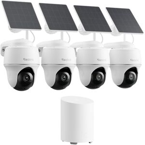 Reolink Kamera Zewnętrzna 2K z Akumulatorem, Obrotowy o 360°, Funkcja Obrotu i Pochylenia, Detekcja AI, Dwukierunkowy Dźwięk, Wi-Fi, Home Hub Mini z 4 Argus PT Lite + Panel Solarny Reolink Kamera Zewnętrzna 2K z Akumulatorem, Obrotowy o 360°, Funkcja Obrotu i Pochylenia, Detekcja AI, Dwukierunkowy Dźwięk, Wi-Fi, Home Hub Mini z 4 Argus PT Lite + Panel Solarny