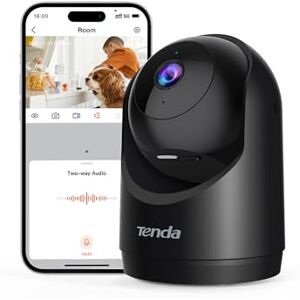 Tenda Wewnętrzna kamera monitoringowa 2K CP3 V3.0, 360 stopni Wi-Fi z 2-drożnym dźwiękiem, FHD 3 MP, widoczność w nocy, wykrywanie ruchu, alarm i wiadomości push, dla niemowląt i zwierząt domowych Tenda Wewnętrzna kamera monitoringowa 2K CP3 V3.0, 360 stopni Wi-Fi z 2-drożnym dźwiękiem, FHD 3 MP, widoczność w nocy, wykrywanie ruchu, alarm i wiadomości push, dla niemowląt i zwierząt domowych