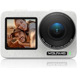 WOLFANG Seeker One White wodoszczelna kamera sportowa z wideo 4K60 Ultra HD, kolorowy wyświetlacz z dwoma ekranami, kamera podwodna o długości 16 m, transmisja na żywo, kamera internetowa, WOLFANG Seeker One White wodoszczelna kamera sportowa z wideo 4K60 Ultra HD, kolorowy wyświetlacz z dwoma ekranami, kamera podwodna o długości 16 m, transmisja na żywo, kamera internetowa,