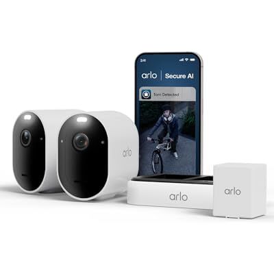 Arlo Pro 6 – bezprzewodowa kamera zewnętrzna 2K+ HDR, kolorowy tryb nocny, bateria, 2 kamery + podwójna ładowarka + dodatkowa bateria, okres próbny Secure w zestawie Arlo Pro 6 – bezprzewodowa kamera zewnętrzna 2K+ HDR, kolorowy tryb nocny, bateria, 2 kamery + podwójna ładowarka + dodatkowa bateria, okres próbny Secure w zestawie
