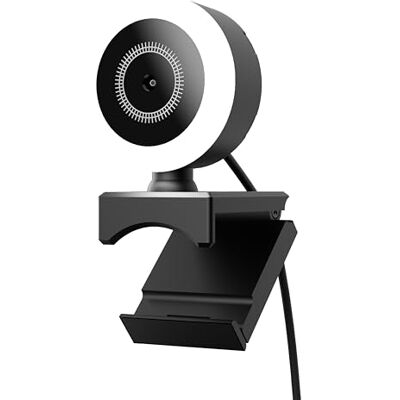 Mobility Lab ML301310 Przewodowa kamera internetowa USB Full HD, bez zintegrowanej uniwersalnej śruby, wbudowany mikrofon, regulowany pierścień LED, Plug and Play Kompatybilność z macOS i Mobility Lab ML301310 Przewodowa kamera internetowa USB Full HD, bez zintegrowanej uniwersalnej śruby, wbudowany mikrofon, regulowany pierścień LED, Plug and Play Kompatybilność z macOS i