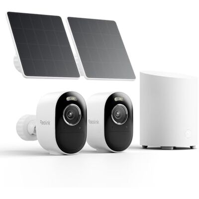 Reolink Bezprzewodowy System Zewnętrznych Kamer Monitoringu Domowego, 5MP, Kolorowy Tryb Nocny, Inteligentne Wykrywanie, Zdalny Dostęp, Cotygodniowe Raporty, Hub Mini + 2 x Argus 3 Pro + SP Lite Reolink Bezprzewodowy System Zewnętrznych Kamer Monitoringu Domowego, 5MP, Kolorowy Tryb Nocny, Inteligentne Wykrywanie, Zdalny Dostęp, Cotygodniowe Raporty, Hub Mini + 2 x Argus 3 Pro + SP Lite