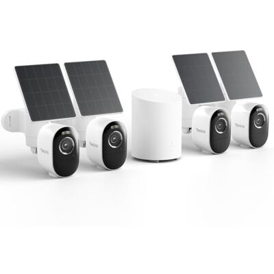 Reolink Kamera zewnętrzna 2K+, 5 MP, WiFi6 2,4/5 GHz, wykrywanie ludzi, Home Hub Mini z 4 antenami Argus 3 Pro i panelem solarnym Lite Reolink Kamera zewnętrzna 2K+, 5 MP, WiFi6 2,4/5 GHz, wykrywanie ludzi, Home Hub Mini z 4 antenami Argus 3 Pro i panelem solarnym Lite