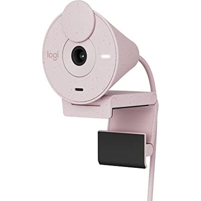 Logitech Brio 300 Full HD Kamera Internetowa z Osłoną Mikrofon z Redukcją Szumów, USB-C, Certyfikowana dla Zoom, Microsoft Teams, Google Meet, Auto Korekcja Światła Róża Logitech Brio 300 Full HD Kamera Internetowa z Osłoną Mikrofon z Redukcją Szumów, USB-C, Certyfikowana dla Zoom, Microsoft Teams, Google Meet, Auto Korekcja Światła Róża