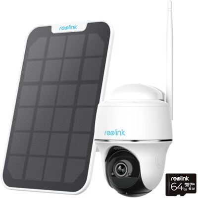 Reolink Kamera Do Monitoringu Zewnętrznego 2K z Baterią Słoneczną, Wi-Fi 2,4/5 GHz, Kamera z Funkcją Obrotu/Pochylenia 355°/140°, Detekcja Osób/Pojazdów, Argus PT Plus z Panelem Słonecznym Reolink Kamera Do Monitoringu Zewnętrznego 2K z Baterią Słoneczną, Wi-Fi 2,4/5 GHz, Kamera z Funkcją Obrotu/Pochylenia 355°/140°, Detekcja Osób/Pojazdów, Argus PT Plus z Panelem Słonecznym