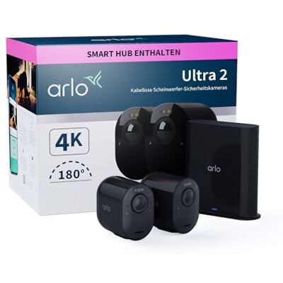 Arlo Ultra 2 4K Ip Kamera Monitorująca, Czarny, 2 sztuki Arlo Ultra 2 4K Ip Kamera Monitorująca, Czarny, 2 sztuki