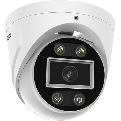 Foscam T5EP kamera monitorująca, biała 5 MP (3072 x 1728), PoE, zintegrowana ochrona i syrena Foscam T5EP kamera monitorująca, biała 5 MP (3072 x 1728), PoE, zintegrowana ochrona i syrena