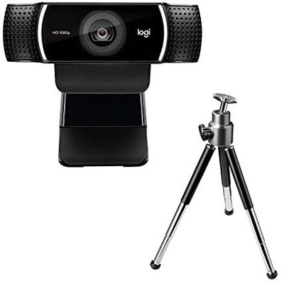 Logitech C922 Pro Stream kamera internetowa, 1080P Full HD, do streamingu, nagrywania i wideorozmów – Twitch, YouTube, Microsoft Teams, Google Meet, Zoom, podwójny mikrofon stereo, PC/Laptop Czarny Logitech C922 Pro Stream kamera internetowa, 1080P Full HD, do streamingu, nagrywania i wideorozmów – Twitch, YouTube, Microsoft Teams, Google Meet, Zoom, podwójny mikrofon stereo, PC/Laptop Czarny