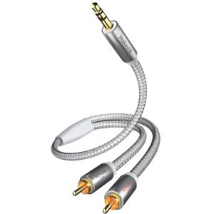 in-akustik inakustik – 004100015 – Premium adapter typu jack – 3,5 mm – > 2 x RCA do podłączenia smartfonów, tabletów lub komputerów do wzmacniacza Hi-Fi 1,5 m w kolorze białym/srebrnym 2-krotne ekranowanie – nowoczesny ekran z plecionki in-akustik inakustik – 004100015 – Premium adapter typu jack – 3,5 mm – > 2 x RCA do podłączenia smartfonów, tabletów lub komputerów do wzmacniacza Hi-Fi 1,5 m w kolorze białym/srebrnym 2-krotne ekranowanie – nowoczesny ekran z plecionki