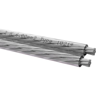 Oehlbach Silverline SP-60 Stereo HI-FI kabel głośnikowy kabel głośnikowy ze SPOFC (posrebrzana miedź) 2 x 6 mm² mini cewka do głośników 4 m Oehlbach Silverline SP-60 Stereo HI-FI kabel głośnikowy kabel głośnikowy ze SPOFC (posrebrzana miedź) 2 x 6 mm² mini cewka do głośników 4 m