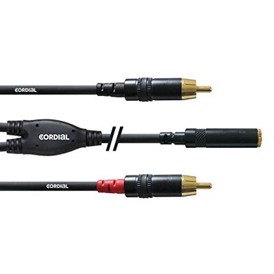 Cordial CFY 0,3 YCC kabel mini jack (3,5 mm, adapter stereo, żeński), czarny Cordial CFY 0,3 YCC kabel mini jack (3,5 mm, adapter stereo, żeński), czarny