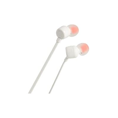 JBL Słuchawki douszne TUNE160 zmieszczą dźwięk Pure Bass w małe, ultraprzenośne miejsce, dzięki czemu idealnie nadają się do codziennego użytku, białe JBL Słuchawki douszne TUNE160 zmieszczą dźwięk Pure Bass w małe, ultraprzenośne miejsce, dzięki czemu idealnie nadają się do codziennego użytku, białe