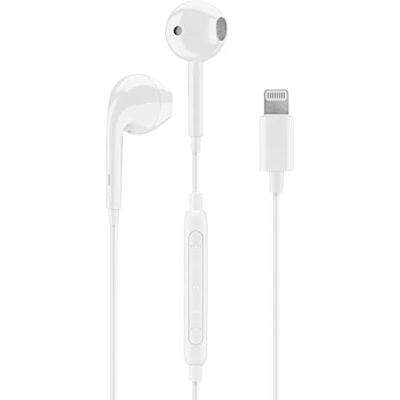 Music Sound Ergonomiczne słuchawki z kablem kapsułkowym ze złączem Lightning MFI Biały Music Sound Ergonomiczne słuchawki z kablem kapsułkowym ze złączem Lightning MFI Biały