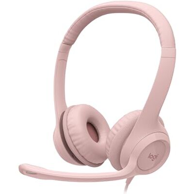 Logitech H390 Przewodowy Zestaw Słuchawkowy do PC/Laptopa Słuchawki Stereo, Mikrofon z Redukcją Szumów, USB-A, Pilot na Kablu, działa na Chromebooku Różowy Logitech H390 Przewodowy Zestaw Słuchawkowy do PC/Laptopa Słuchawki Stereo, Mikrofon z Redukcją Szumów, USB-A, Pilot na Kablu, działa na Chromebooku Różowy
