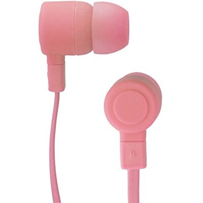 TELEFUNKEN KH2003 słuchawki douszne z mikrofonem i zapasowymi zatyczkami do uszu, kabel 1,2 m, różowe TELEFUNKEN KH2003 słuchawki douszne z mikrofonem i zapasowymi zatyczkami do uszu, kabel 1,2 m, różowe