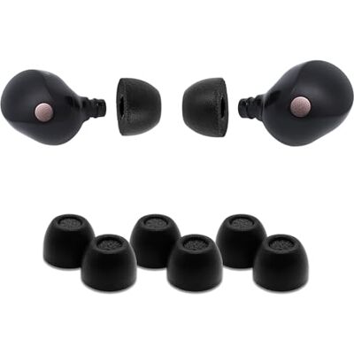 COMPLY Premium piankowe zatyczki do uszu, kompatybilne z Sony True Wireless XM5, XM4, Linkbuds S & C700N, rozmiar L, nowa wersja 2025 z narzędziem do czyszczenia, czarne, 3 pary, wyprodukowano w USA COMPLY Premium piankowe zatyczki do uszu, kompatybilne z Sony True Wireless XM5, XM4, Linkbuds S & C700N, rozmiar L, nowa wersja 2025 z narzędziem do czyszczenia, czarne, 3 pary, wyprodukowano w USA