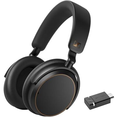 Sennheiser Accentum Bezprzewodowe słuchawki i BTD 600 Bluetooth dongle 50 godzin żywotności baterii, hybrydowa ANC i adapter USB-A/USB-C Czarny/Miedziany Sennheiser Accentum Bezprzewodowe słuchawki i BTD 600 Bluetooth dongle 50 godzin żywotności baterii, hybrydowa ANC i adapter USB-A/USB-C Czarny/Miedziany