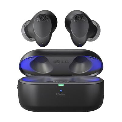 LG TONE Free T90S słuchawki douszne Bluetooth z dźwiękiem Dolby Atmos, technologia MERIDIAN, ANC (Active Noise Cancellation), UVnano i ochrona przed wodą bryzgową IPX4 czarne LG TONE Free T90S słuchawki douszne Bluetooth z dźwiękiem Dolby Atmos, technologia MERIDIAN, ANC (Active Noise Cancellation), UVnano i ochrona przed wodą bryzgową IPX4 czarne