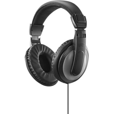 Hama Słuchawki nauszne Shell długi kabel 6m minijack 3,5mm + adapter 6,35mm Hama Słuchawki nauszne Shell długi kabel 6m minijack 3,5mm + adapter 6,35mm